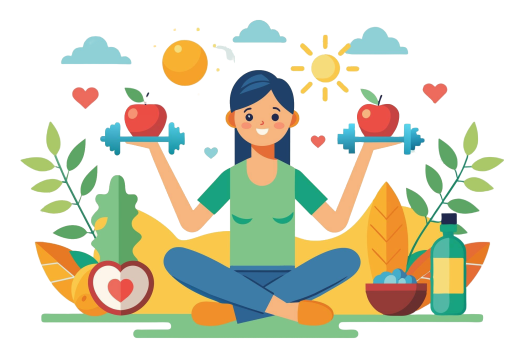 woman-meditating-nature-with-healthy-lifestyle-elements-fruit-dumbbells-heart (1)